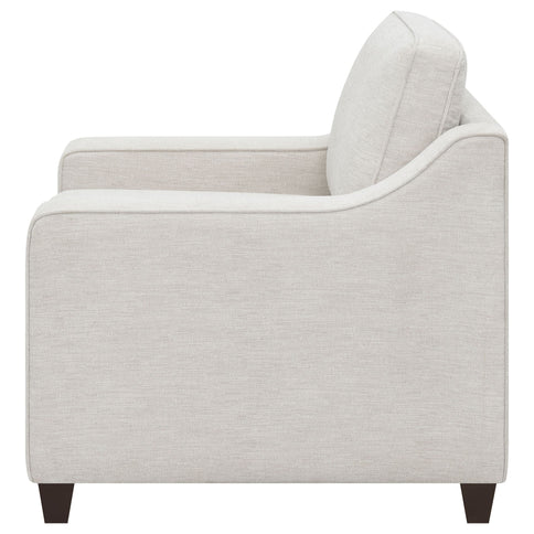 Mahaffey - Upholstered Sloped Track Arm Chair - Beige