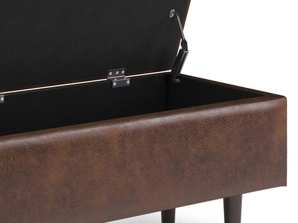 Shay - Large Square Coffee Table Storage Ottoman Mid-Century Style