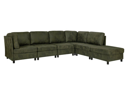 Upholstered Modular Sectional With Custom Configuration And Removable Cushions