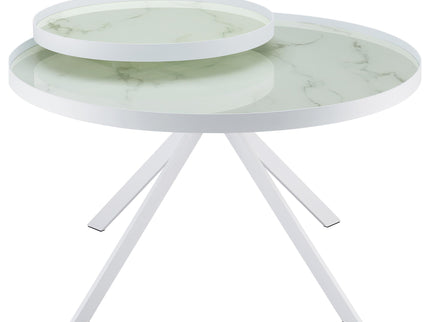 Shayne - Round Top Coffee Table With 2 Tier Design