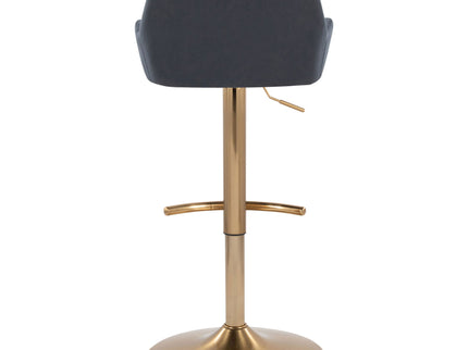 Daniella - Contemporary Adjustable Barstool With Swivel With Rounded T Footrest (Set of 2)