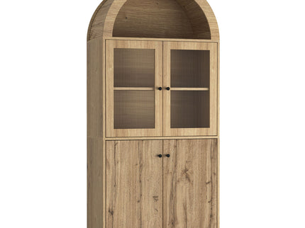 Modern Tech Inspired Dome Cabinet With LED Lighting