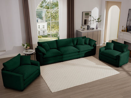 Elegant Oversized Sectional Sofa Set With Deep Seats And Flexible Layout