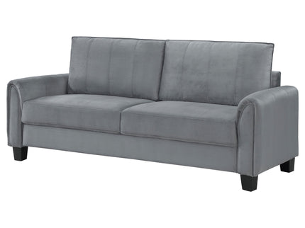 Dixon - Upholstered Sofa With Rounded Arms And Texture - Gray