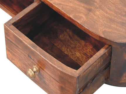 Lunar - Floating Console With 2 Drawer - Chestnut