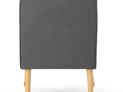 Modern Arm Chair With Tufted Back And Wooden Legs