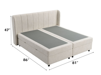 Adonia - Eastern King Storage Bed With Mattress Included - Beige