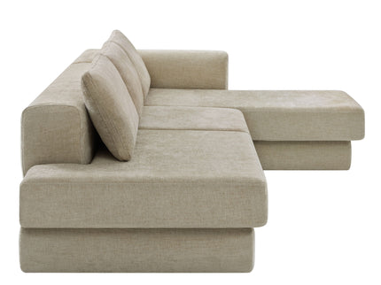 L-Shaped Modular Sofa With Double Layer Cushion