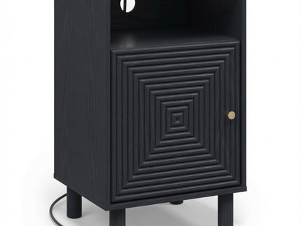 Nightstand With Charging Station & Storage