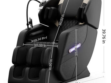 Massage Chair Recliner With Zero Gravity, Full Body Air Pressure - Black