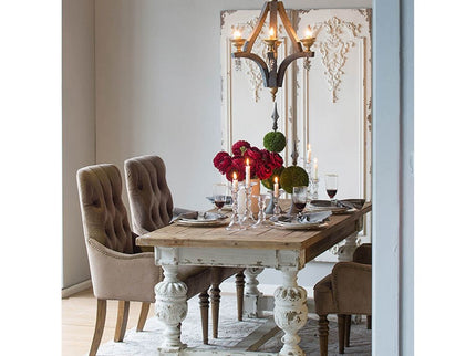 Alcott - Dining Table - Brown / Antique White