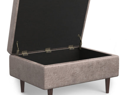 Shay - Large Square Coffee Table Storage Ottoman Mid-Century Style