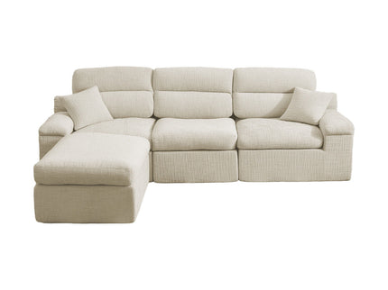Corner Chaise Sofa With High Backrest