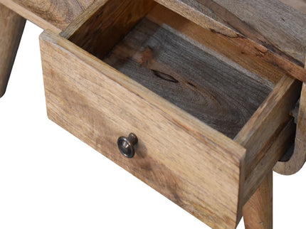 Mini Curved Media Unit - Oak