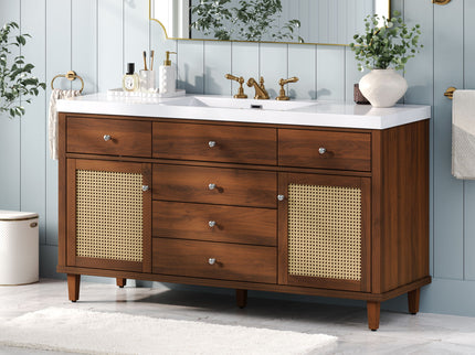 Bathroom Vanity With Sink, 5 Legs, Soft Close Drawers
