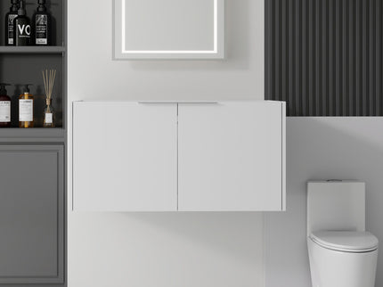 Floating Bathroom Vanity Cabinet With Soft Close Double Doors, Spacious Interior Storage, Wall Mounted, Cabinet Only