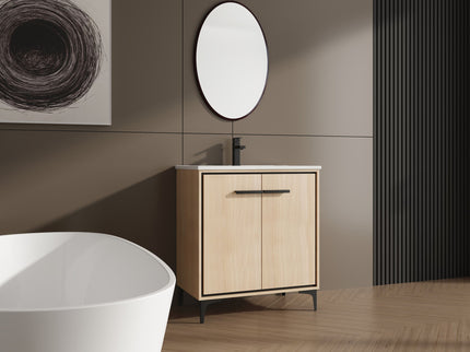 Modern Bathroom Vanity Base With Basin And Storage Cabinet