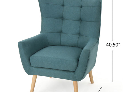 Club Chair With Rubberwood Legs