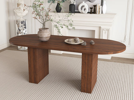 Modern Farmhouse Oval Dining Table With Slim Base