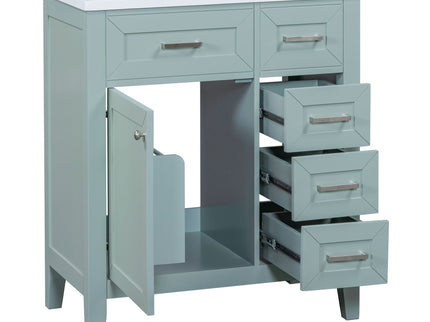 Modern Bathroom Vanity With Sink Combo, 3 Drawers, Undermount Drop-In Sink