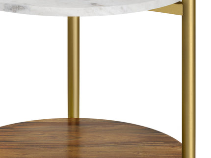 Wagner - Round Marble & Wood Table