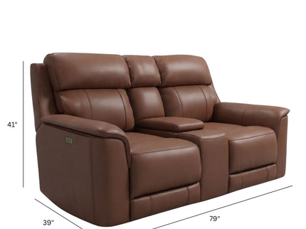 Oslo - Dual Power Reclining Loveseat With Console