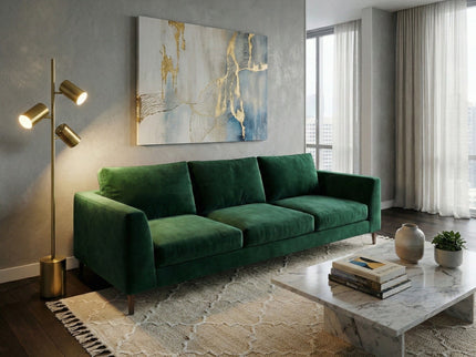 Harmony - Floor Lamp With Rotary Switch Triple Spots Block Base - Gold