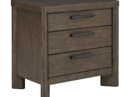 3 Drawer Nightstand With USB - Dark Oak
