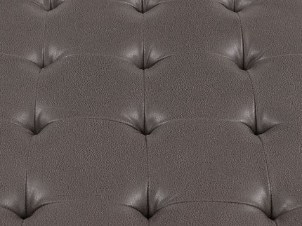 Upholstered Coffee Table With Rack - Dark Brown