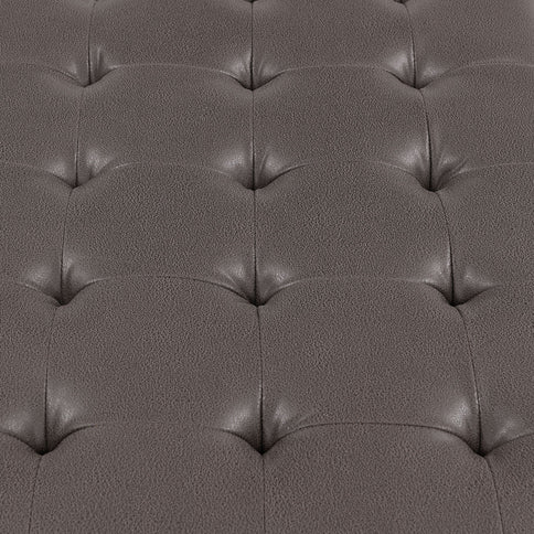 Upholstered Coffee Table With Rack - Dark Brown