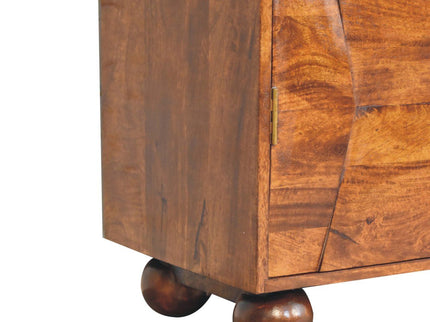 Wavecrest Cabinet, 4 Shelves - Chestnut