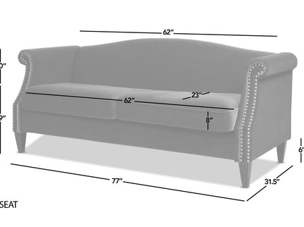 Elaine - Camel Back Small Space Sofa