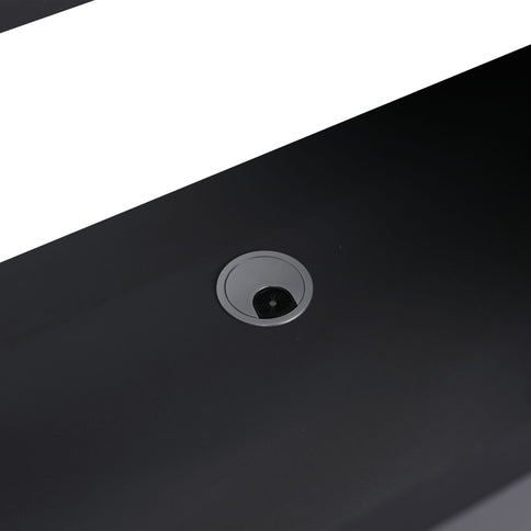 Contemporary Freestanding Bathroom Vanity With Resin Sink & Soft-Close Cabinet Doors