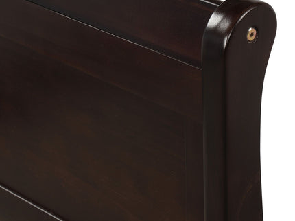 Platform Bed Frame Mattress Foundation Sleigh Bed With Headboard / Footboard / Wood Slat Suppor