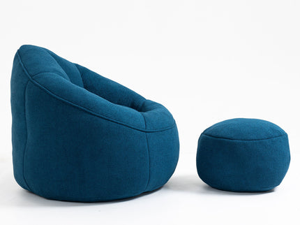 Bedding Bean Bag Sofa Chair High Pressure Foam With Footrest