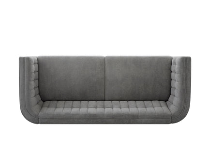 Modern 3 Seater Sofa, Upholstered Couch With Curved Armrests