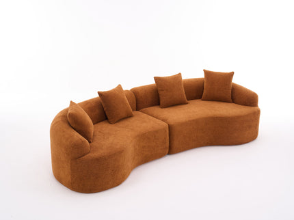 4 Seater Sofa With Fabric, 30D, 60 Hardness Full Sponge, 4 Pillow For Living Room, Home Furniture Sleeper Sectional Sofa For Apartment