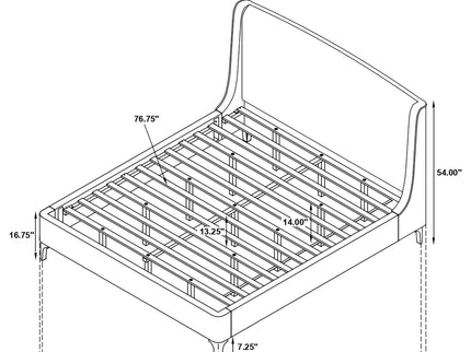 Theodore - Eastern King Wingback Bed - Ivory