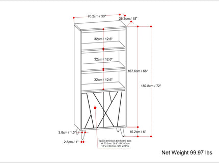 Jager - Bookshelf With Doors - Natural