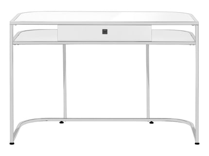 Computer Desk For Home Office, Laptop, Storage Drawers, Contemporary And Modern - White