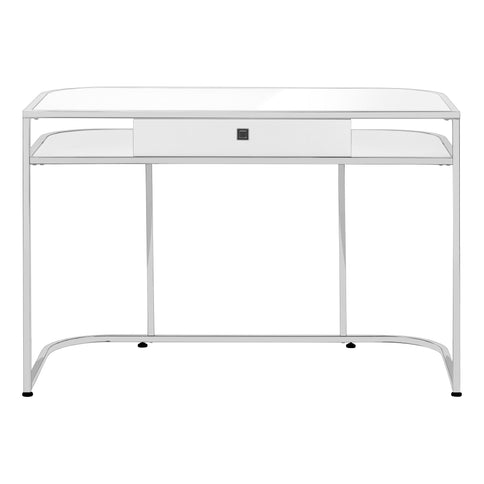 Computer Desk For Home Office, Laptop, Storage Drawers, Contemporary And Modern - White