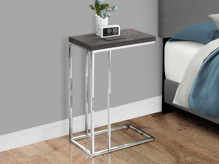 Accent Table, C - Shaped, Tempered Glass, Stylish Design Contemporary & Modern