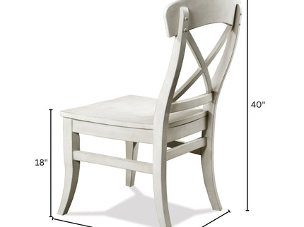 Harola - Cross-Back Dining Side Chairs In (Set of 2) - Smoky White