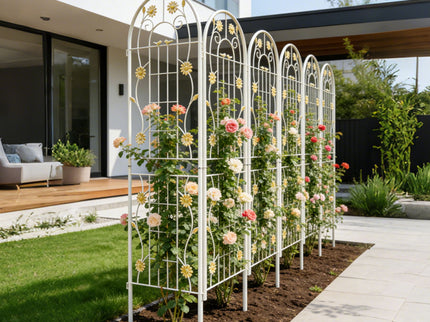 Metal Garden Trellis Rustproof Trellis For Climbing Plant Outdoor Flower Support