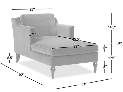 Josephine - Upholstered Chaise Lounge
