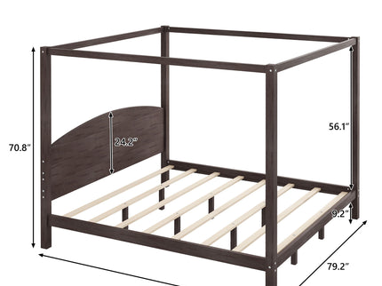 anopy Platform Bed With Headboard And Support Legs