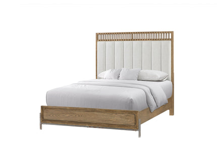 Elegant Design Upholstered And Strap Panel Bed