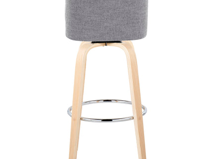 Toriano - Contemporary Fixed Height Barstool & Swivel With Round Footrest (Set of 2)