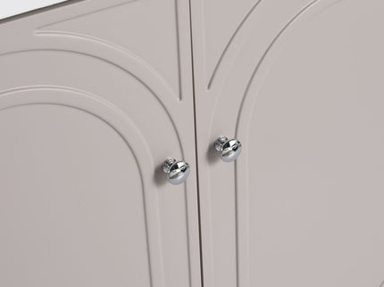 Contemporary Freestanding Bathroom Vanity With Resin Sink & Soft-Close Cabinet Doors