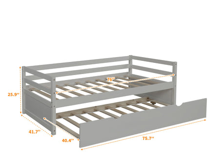 Twin Daybed With Trundle Frame Set